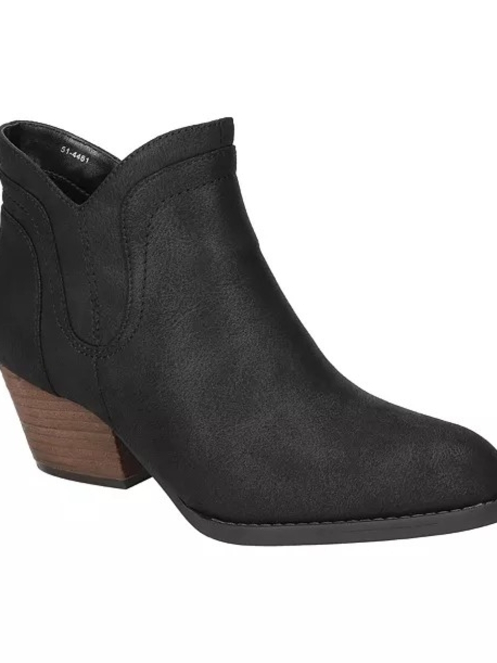 Bella Vita Women’s Black Ankle Bootie with Stacked Heel 7.5 M